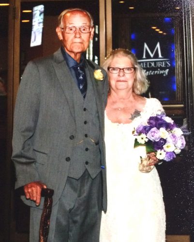 Mr. and Mrs. Chester Unrue renew their marriage vows